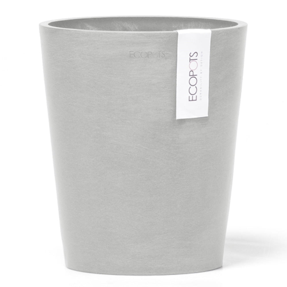 VASO DA TAVOLO ROTONDO MORINDA D14XH16CM BIANCO/GRIGIO