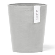 VASO DA TAVOLO ROTONDO MORINDA D14XH16CM BIANCO/GRIGIO