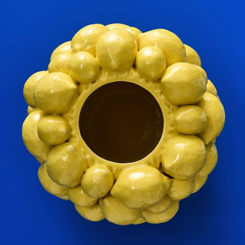 VASO LIMONE GIALLO 19X19X26CM