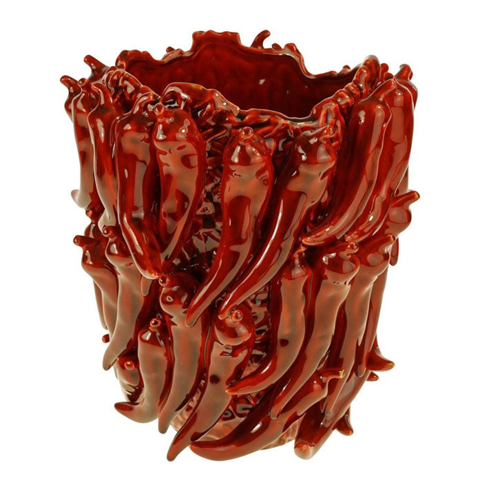 VASO PEPERONCINO ROSSO IN CERAMICA, 28X27X30CM, BORDEAUX