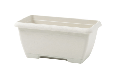 CASSETTA TERRAE MINI CON SOTTOCASSETTA 22CM BIANCO PIETRA