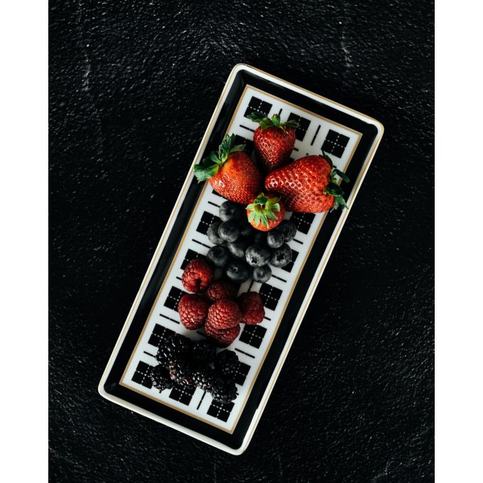 VASSOIO GOURMET RETTANGOLARE OPTICAL 29X10CM