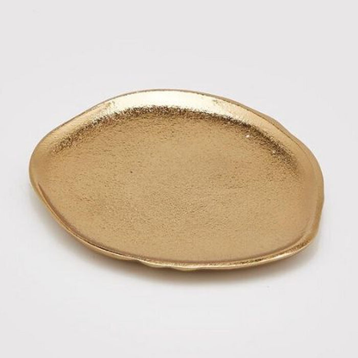VASSOIO IN ALLUMINIO IRREGOLARE Ø16CM ORO