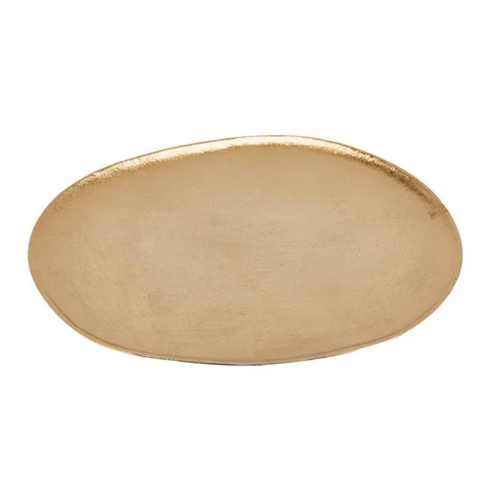 VASSOIO IN ALLUMINIO IRREGOLARE 36X32CM ORO