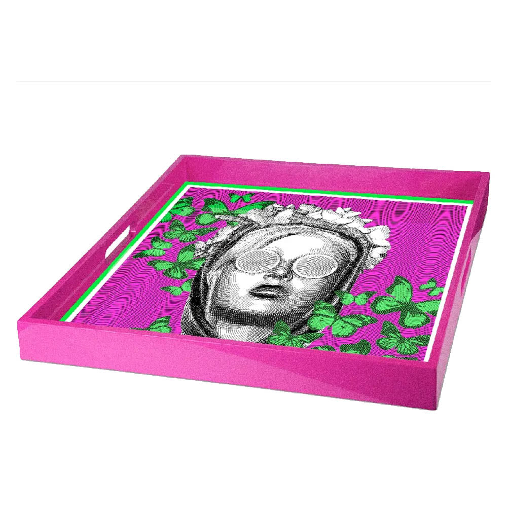 VASSOIO "LA STILOSA"  45X45CM FUCSIA