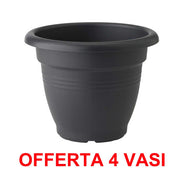 OFFERTA 4 VASO GREEN BASICS CAMPANA 30CM LIVING BLACK