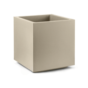 VASO CUBO MATHERIA 30CM GREIGE CON ROTELLE