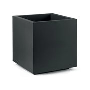 VASO CUBO MATHERIA 30CM ANTRACITE CON ROTELLE