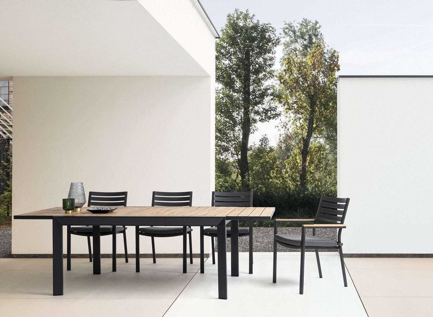 TAVOLO DELMAR ALLUNGABILE 220/340X100 ANTRACITE