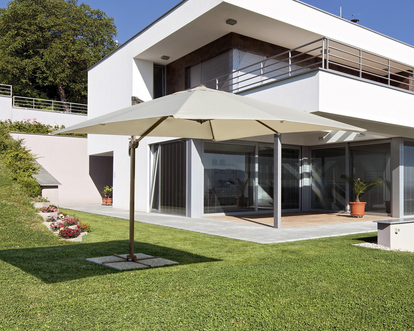 OMBRELLONE RETRATTILE DALLAS 3X4MT NATURALE