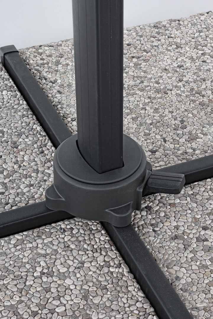 OMBRELLONE RETRATTILE/ORIENTABILE INES 3X4MT GRIGIO CHIARO