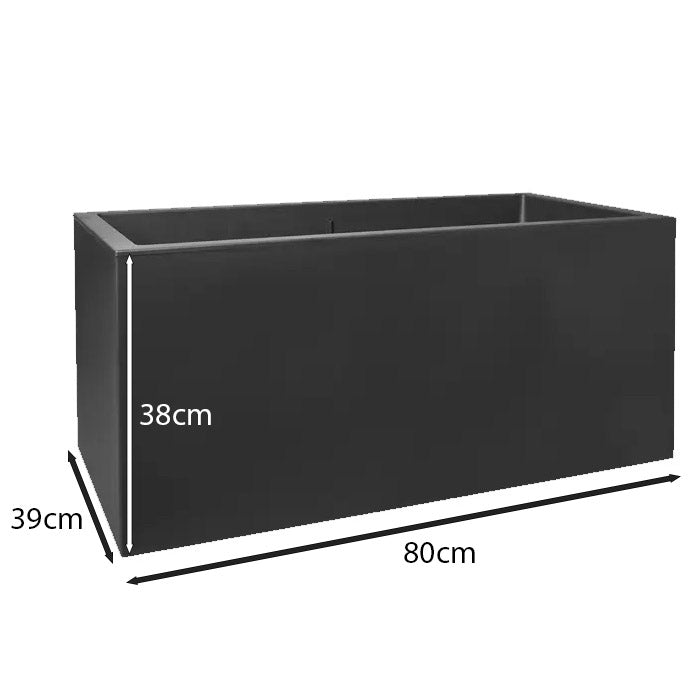 FIORIERA VIVO NEXT LONG 80X39XH38CM LIVING NERO