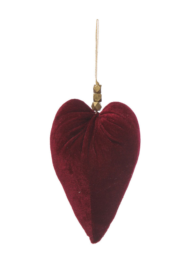 CUORE VELLUTO APPENDIBILE 18CM BORDEAUX