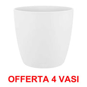 OFFERTA 4 VASO BRUSSELS ROUND MINI 10,5CM WHITE