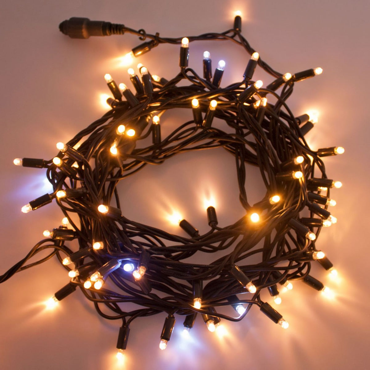 LUCI DI NATALE COLLEGABILI 200 MAXILED FLASHLED BIANCO CALDO E FREDDO 20M