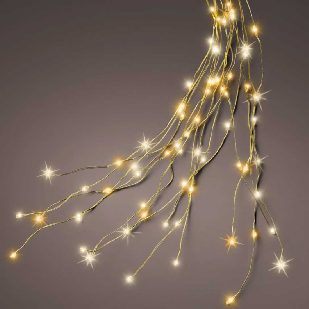 408 MICROLED BIANCO CALDO FLASH 180CM PER ALBERO DI NATALE