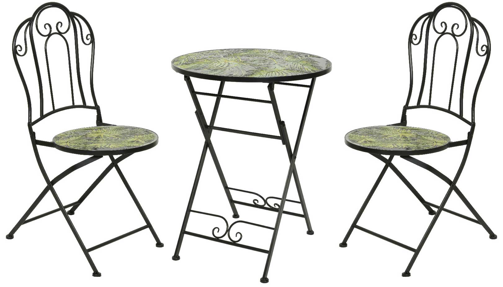 SET BISTROT TROPICAL TAVOLO 60CM + 2 SEDIE