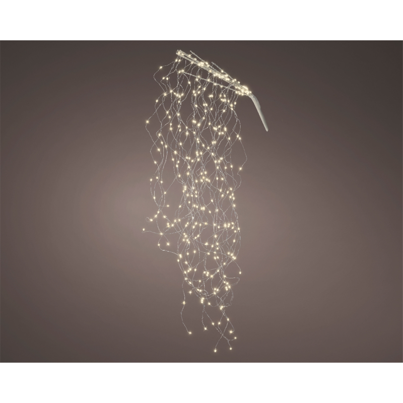 CASCATA CON 720 LED BIANCO CALDO 140CM