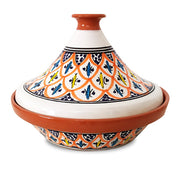 TAJINE IN TERRACOTTA SMALTATA  ARANCIONE 27X20CM