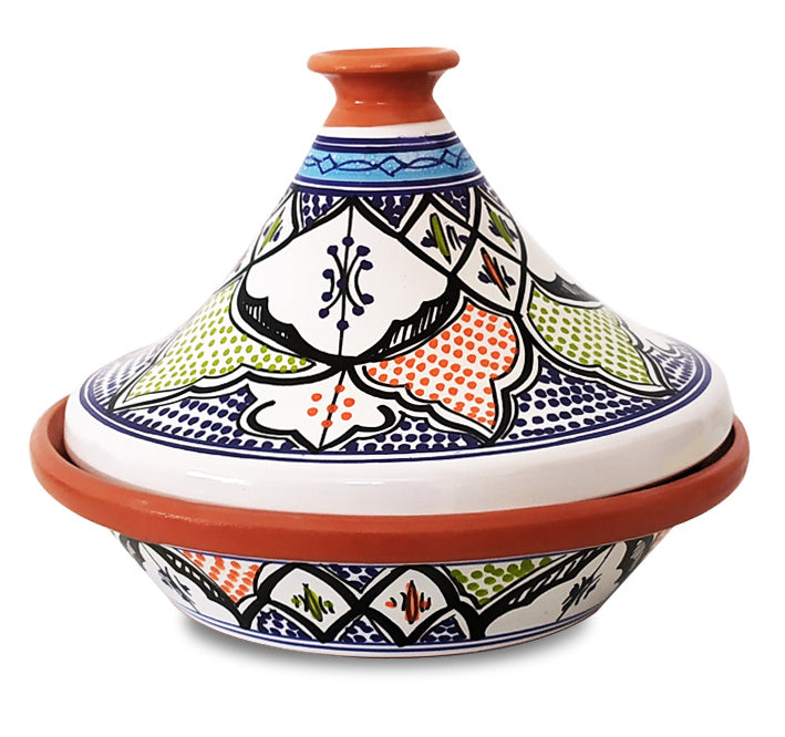 TAJINE IN TERRACOTTA SMALTATA BLU 27X20CM