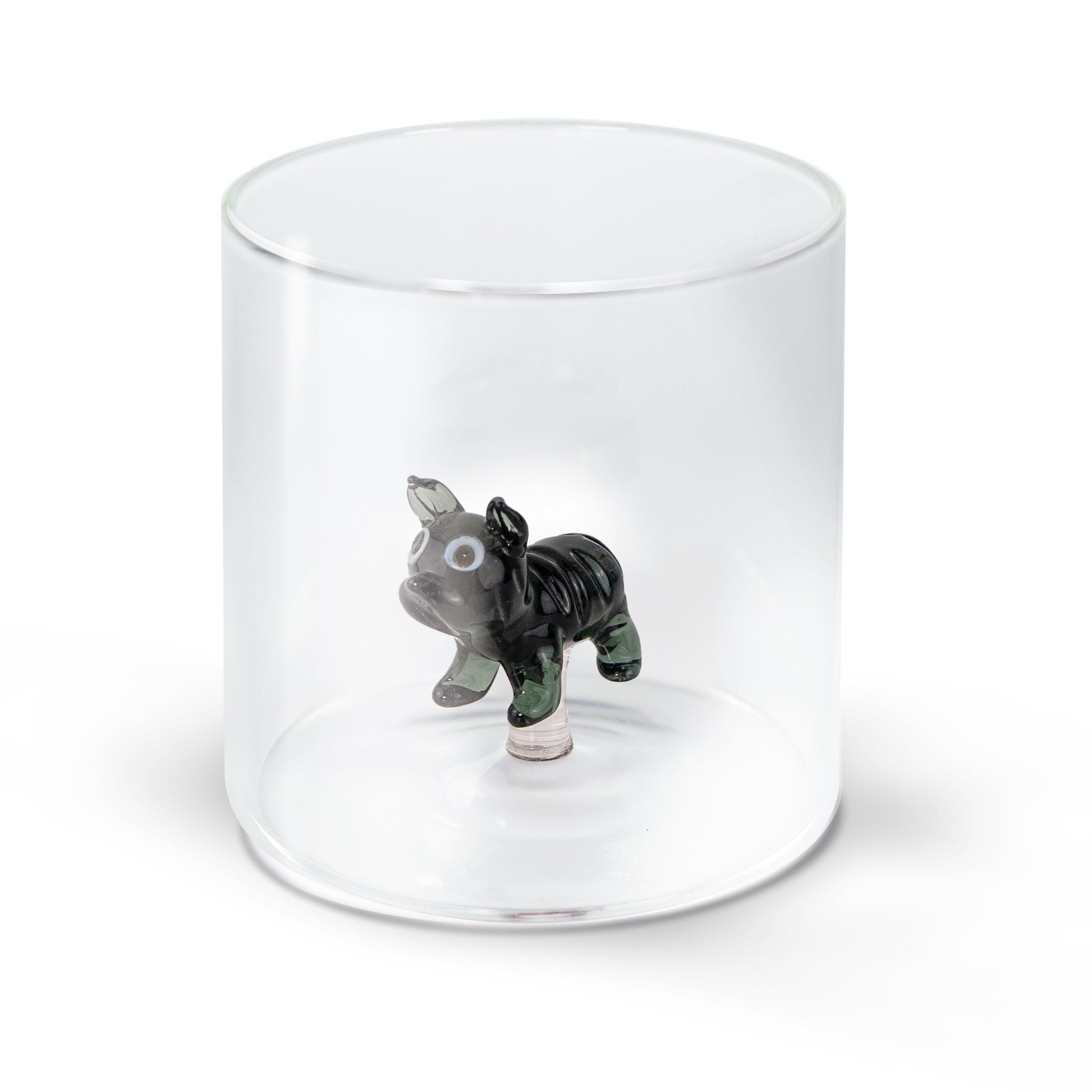 Bicchiere in Vetro Borosilicato 250ml Bulldog Francese