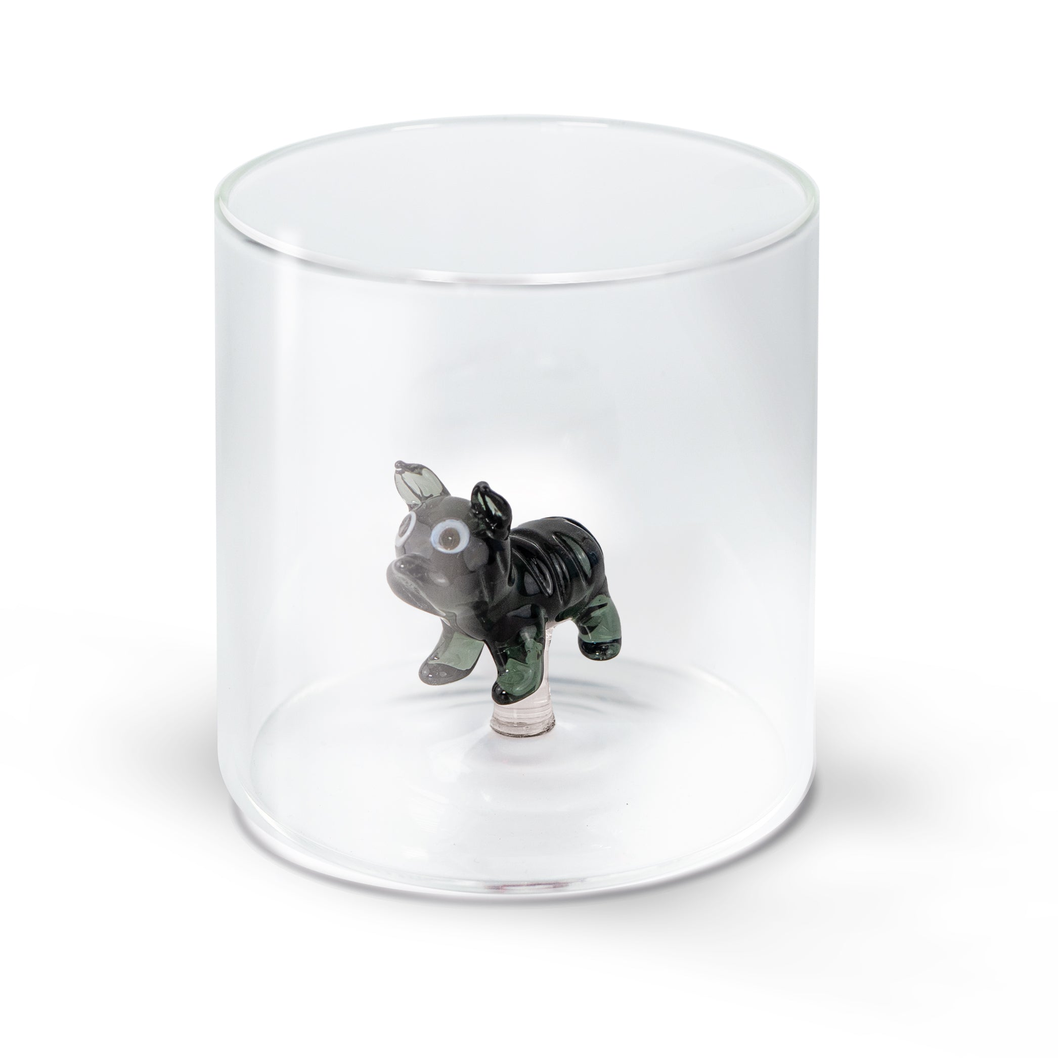 Bicchiere in Vetro Borosilicato 250ml Bulldog Francese