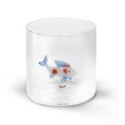Bicchiere in vetro borosilicato con figura Carpa Trasparente WD LIFESYLE
