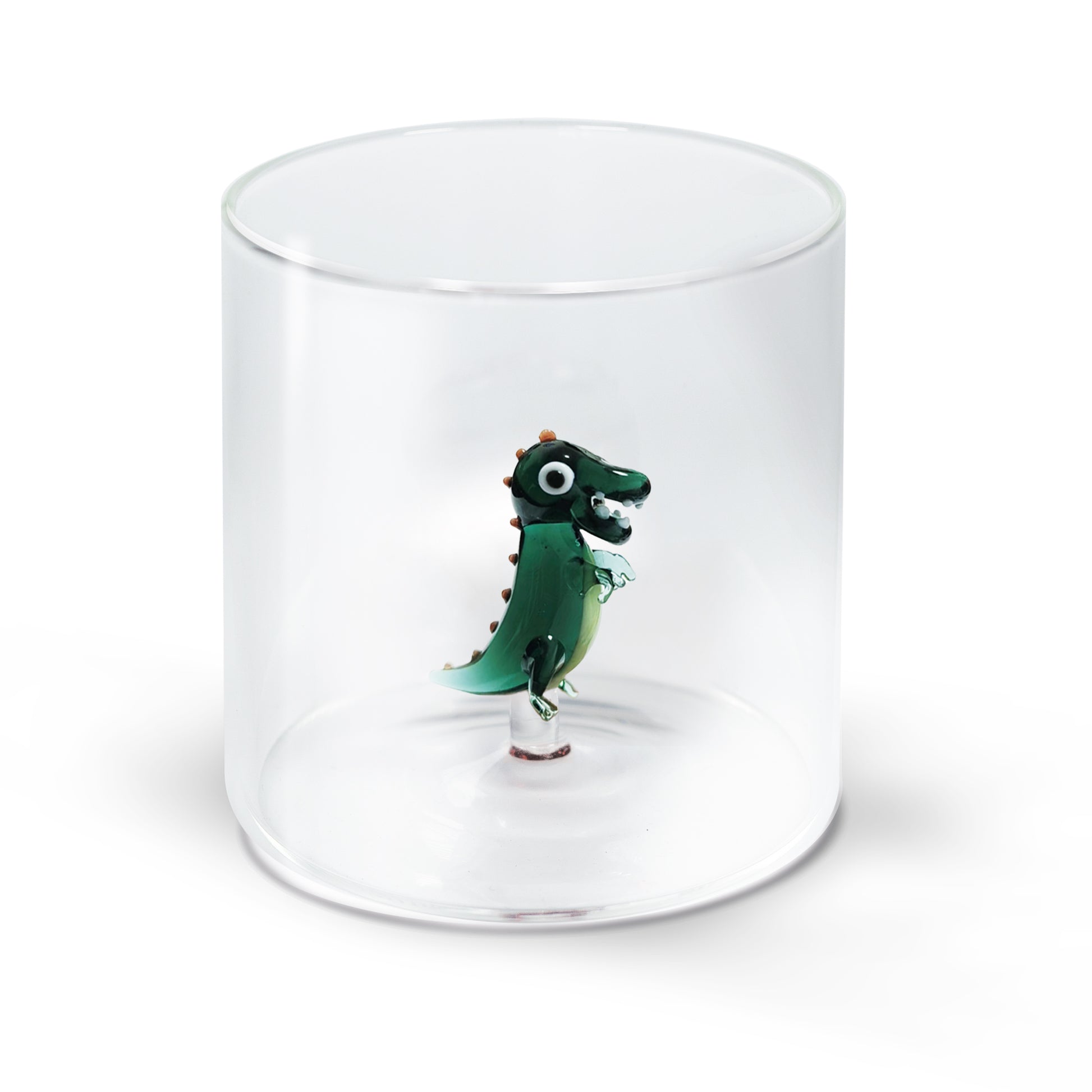 Bicchiere in Vetro Borosilicato 250ml Dinosauro