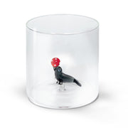 Bicchiere in vetro borosilicato D 8 x 8 cm 250 ml Decoro Foca Trasparente WD LIFESYLE