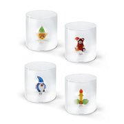 Bicchiere in Vetro Borosilicato 250ml Tema Natale Assortito
