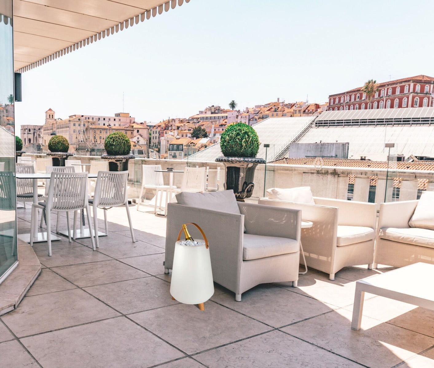 GLACETTE ROOFTOP CON SPEAKER BLUETOOTH E LUCE LED BIANCO