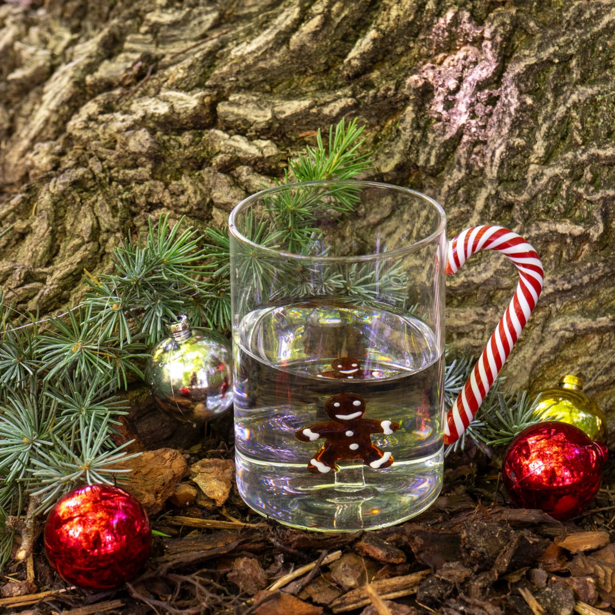 TAZZA IN VETRO BOROSILICATO CON SOGGETTO NATALIZIO