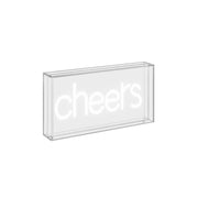 Insegna Neon con Scritta Decorativa Cheers 40x18 cm Giallo Wd Lifestyle