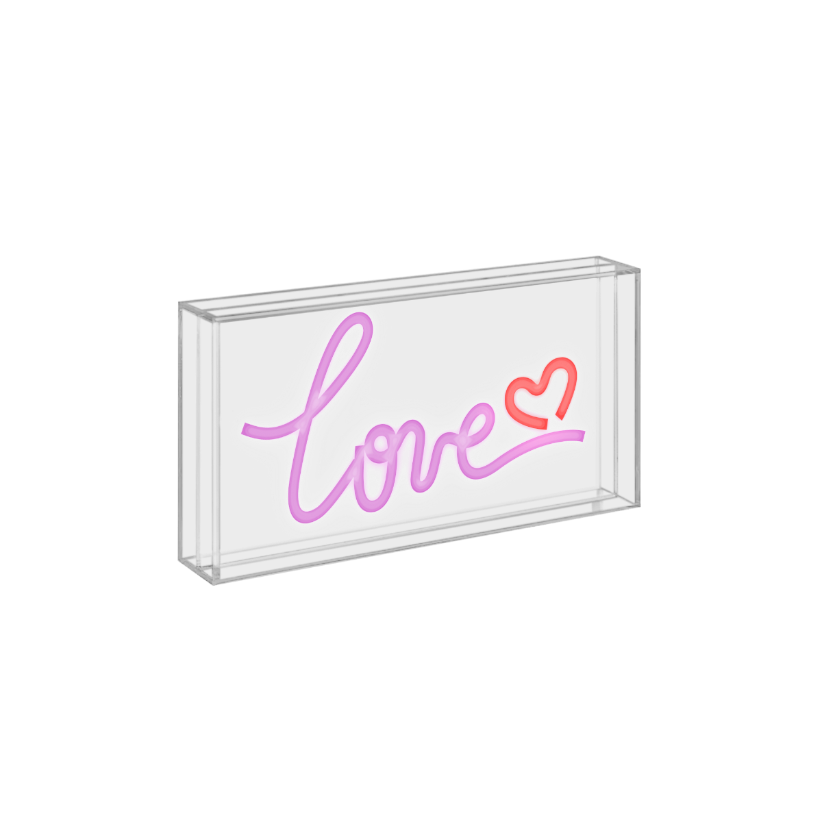 INSEGNA NEON CON SCRITTA DECORATIVA LOVE 23X4X12.7 CM