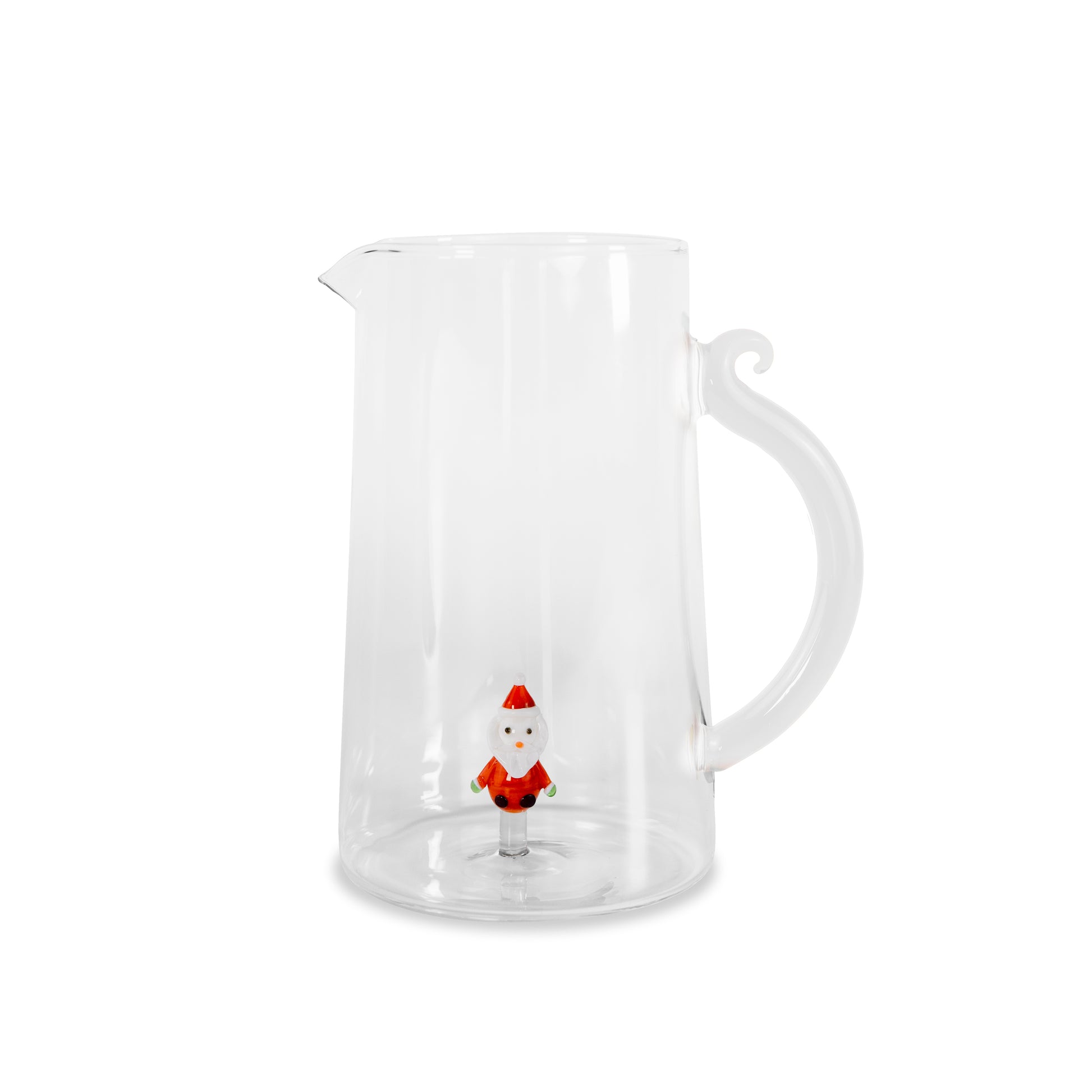Caraffa 1,5L in Vetro Borosilicato Babbo Natale