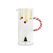 Caraffa in Vetro con Decoro Albero di Natale 1.3 L Trasparente e Verde Wd Lifestyle