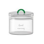 BARATTOLO BISCOTTIERA IN VETRO CON TAPPO 1,4L VERDE