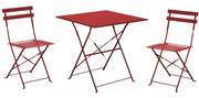 OFFERTA TAVOLO CUBA PIEGHEVOLE 70X70CM ROSSO +2 SEDIE CUBA