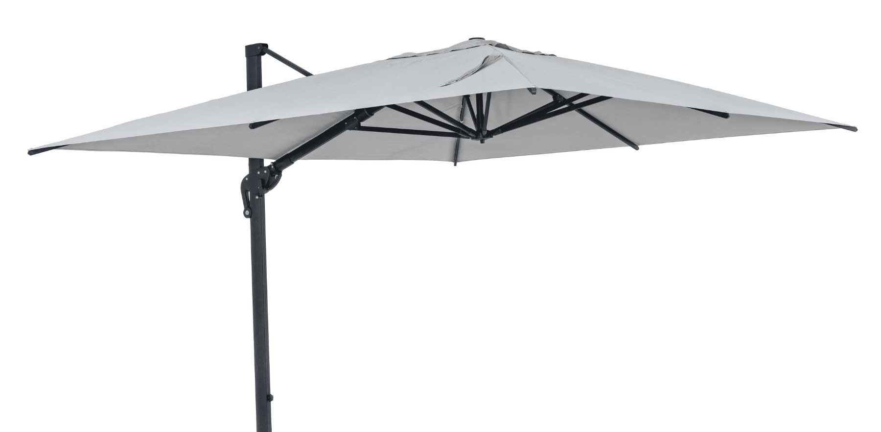 OMBRELLONE RETRATTILE/ORIENTABILE INES 3X4MT GRIGIO CHIARO
