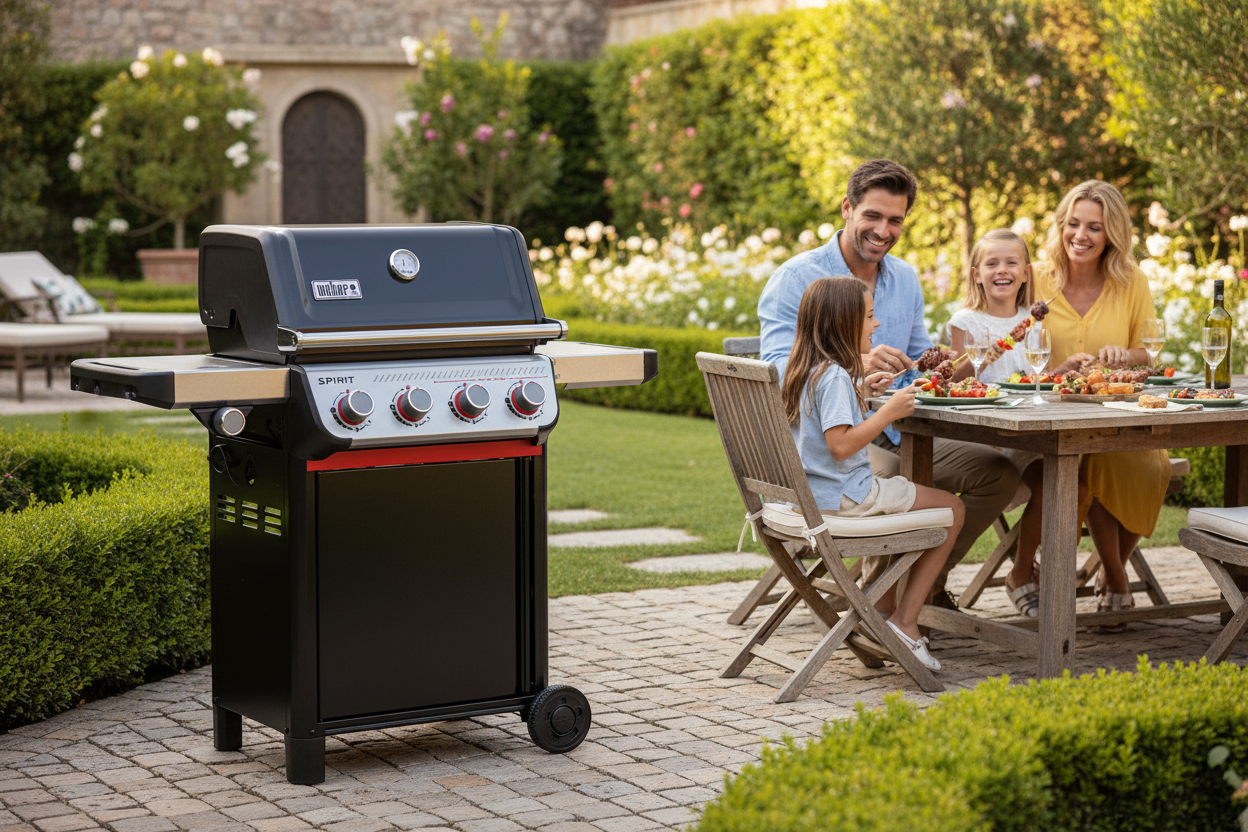 Weber Spirit E-435 Gasgrill, schwarz, 61 x 45 cm