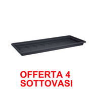 OFFERTA 4 SOTTOVASO GREEN BASICS GARDEN XXL SAUCER 60CM LIVING BLACK
