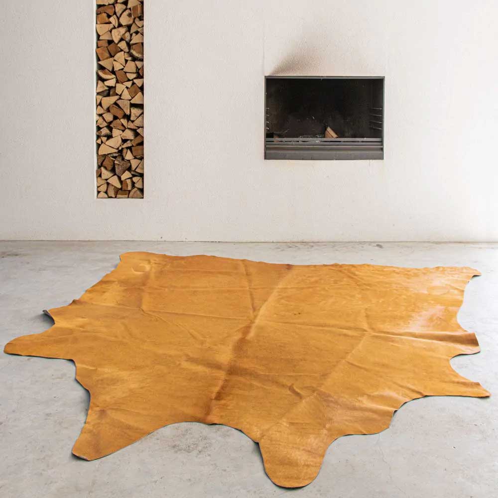 TAPPETO COLOR MARRONE COGNAC 250CM