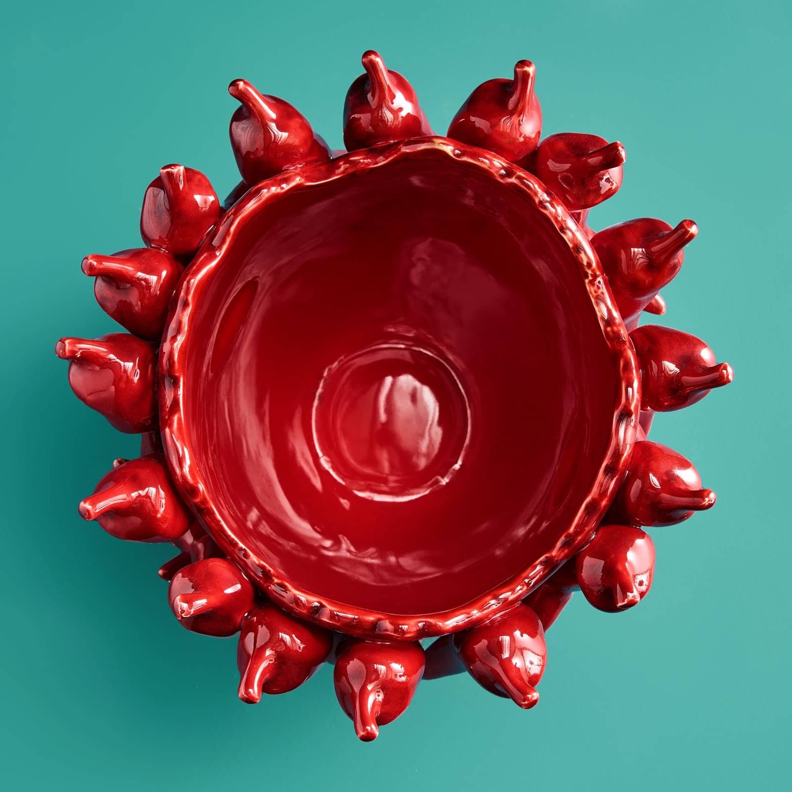 Vaso Chili Pepper in Ceramica 25x25x25 cm Rosso PERAGA HOME