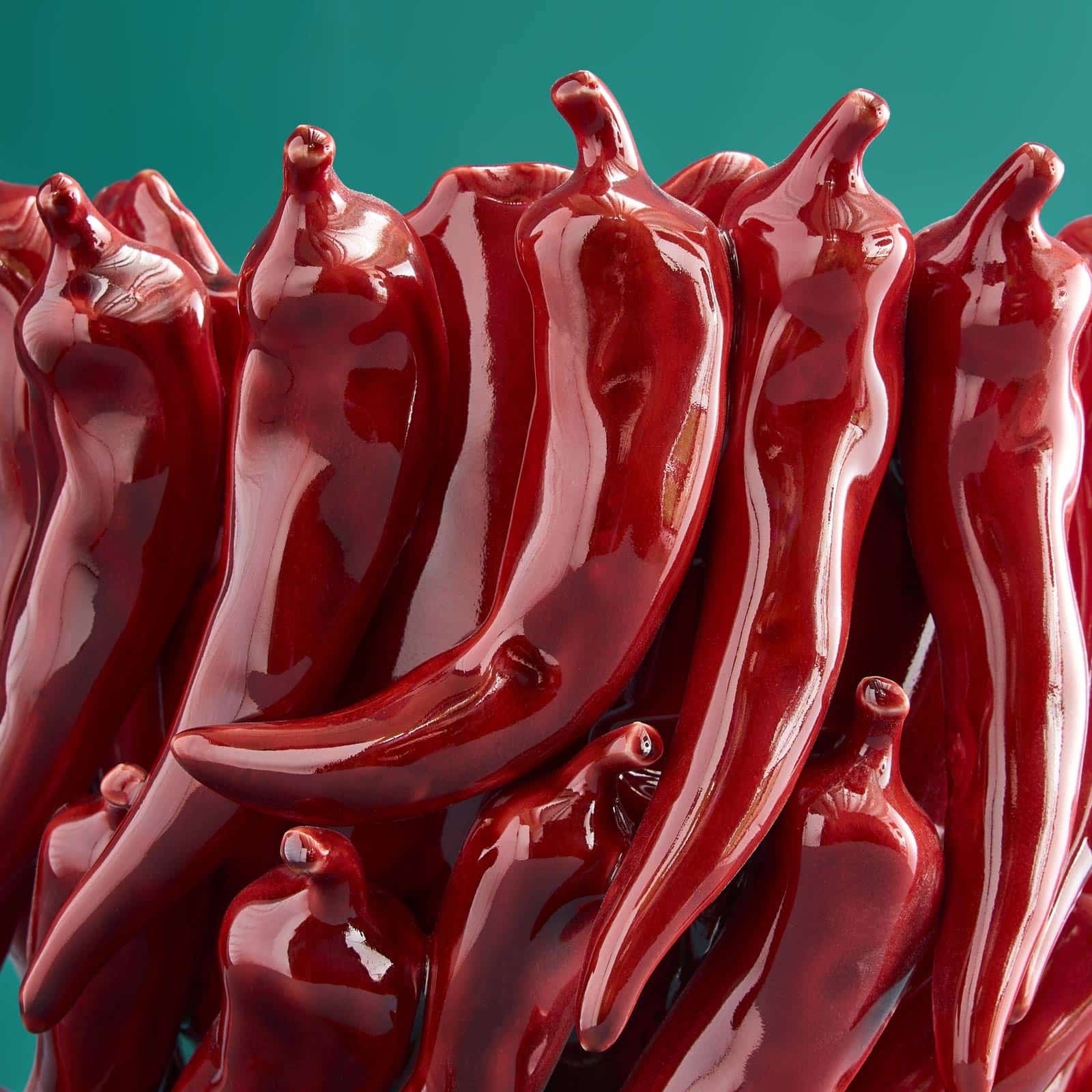 Vaso Chili Pepper in Ceramica 25x25x25 cm Rosso PERAGA HOME