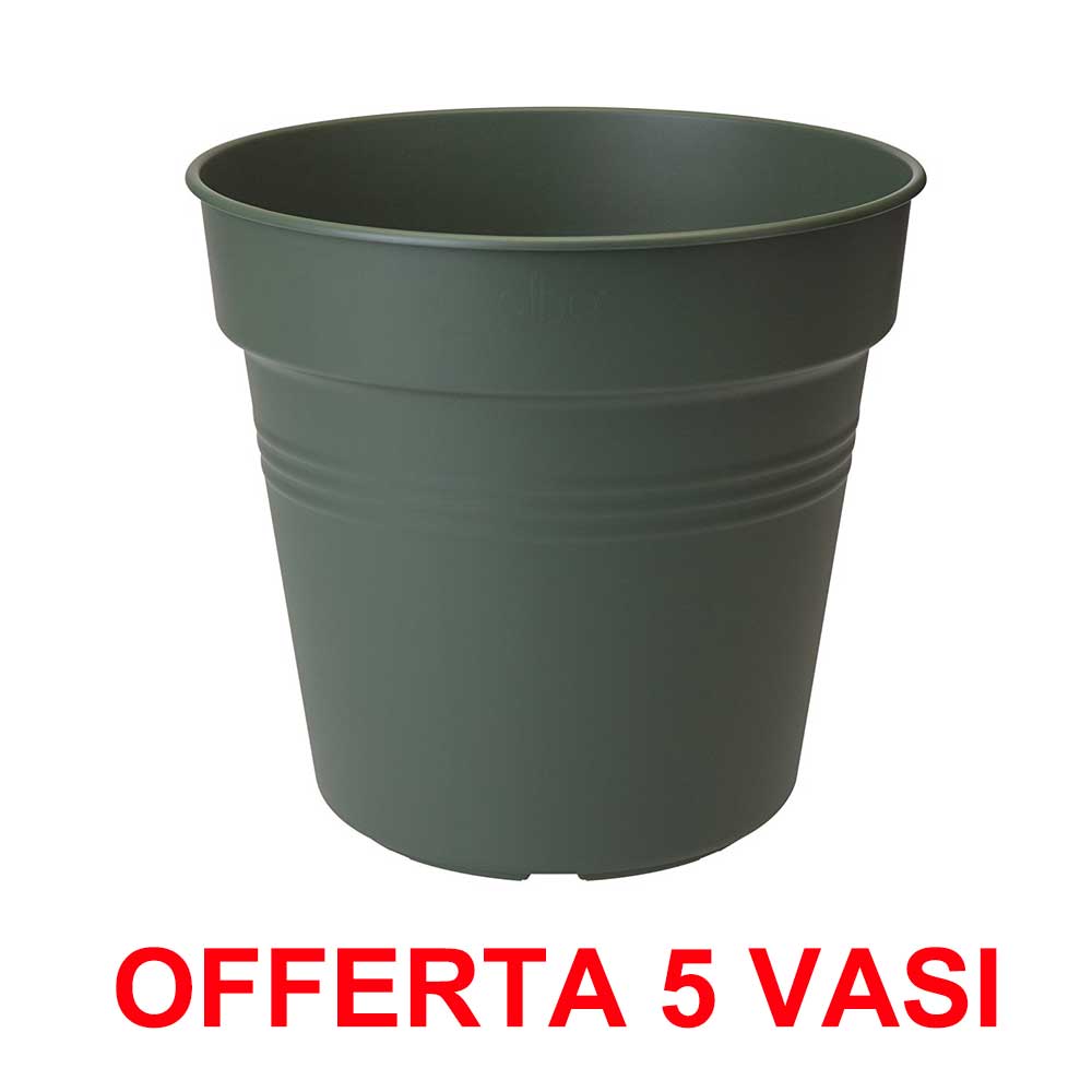 OFFERTA 5 VASO GREEN BASICS GROWPOT 11CM VERDE