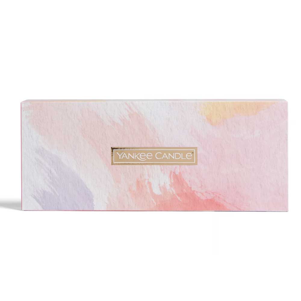 CONFEZIONE REGALO CON 10 LUMINI E 1 PORTA CANDELA
