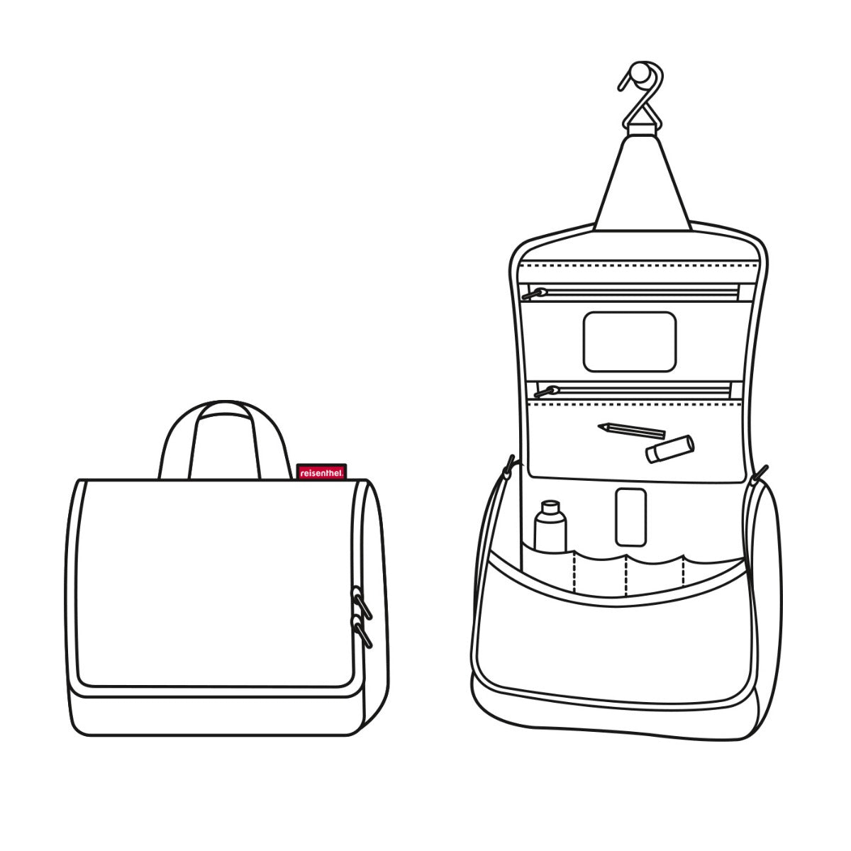 BORSA TOILETBAG MIXED DOTS RED