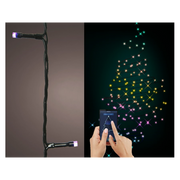 LUCI DI NATALE 100 LED MULTICOLOR CONTROLLABILI DA SMARTPHONE 990CM