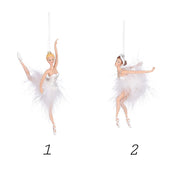 Decorazione 1 ballerina 18 cm bianco Peraga Christmas
