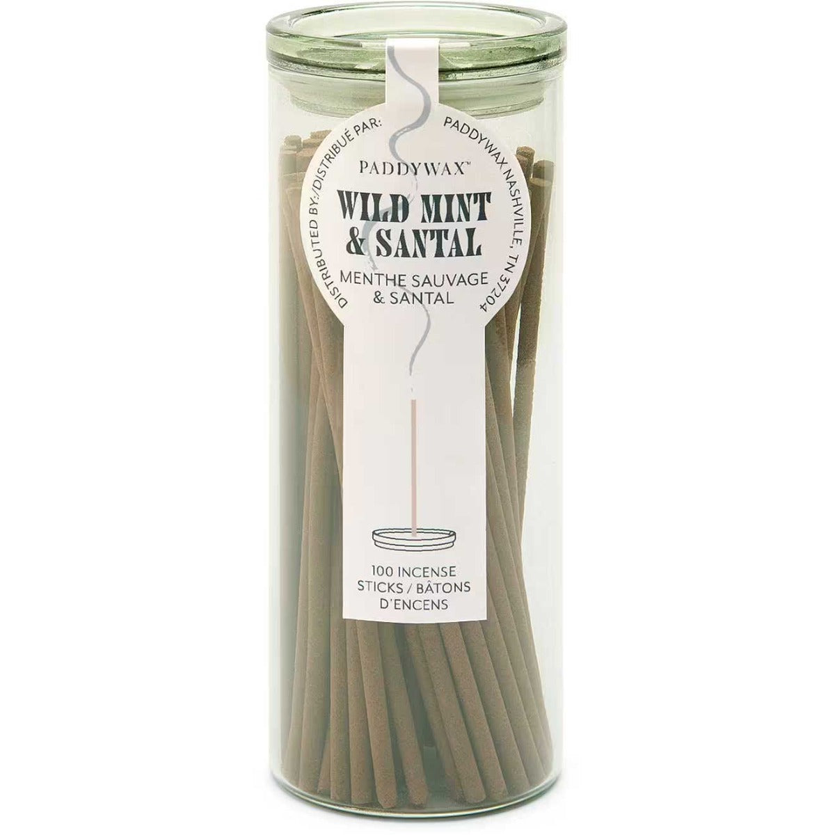 100 BASTONCINI DI INCENSO IN BARATTOLO FRAGRANZA WILD MINT & SANTAL